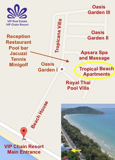 VIP Chain Resort Map RAW TROPICAL BEACH